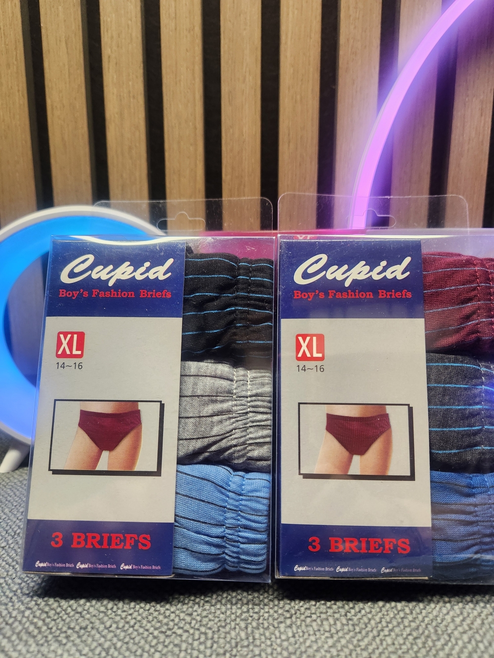 Cupid Boys' Briefs Two 3-Packs- Boys XL